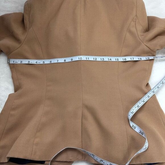 Merona Womens Brown 2 Button Pocket Lined Long Sleeve Blazer‎ Coat Size 12 - Picture 8 of 9